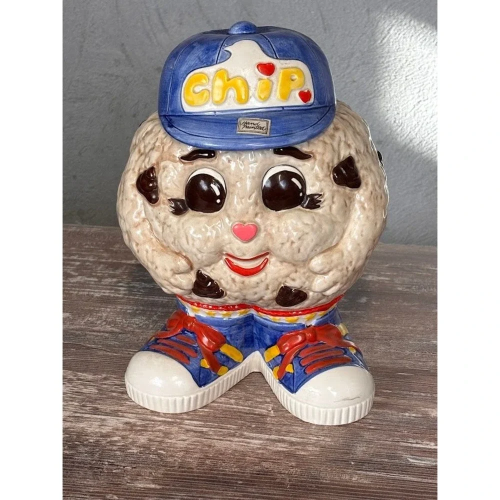 Christine Harris Amos 1991 Chip Cookie Character Ceramic Cookie Jar Hand Painted